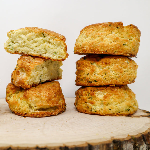 gluten-free take & bake cheddar chive biscuits