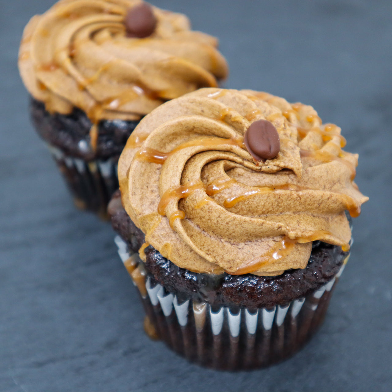 SALTED CARAMEL MOCHA CUPCAKES: SOLD IN QUANTITIES OF 6