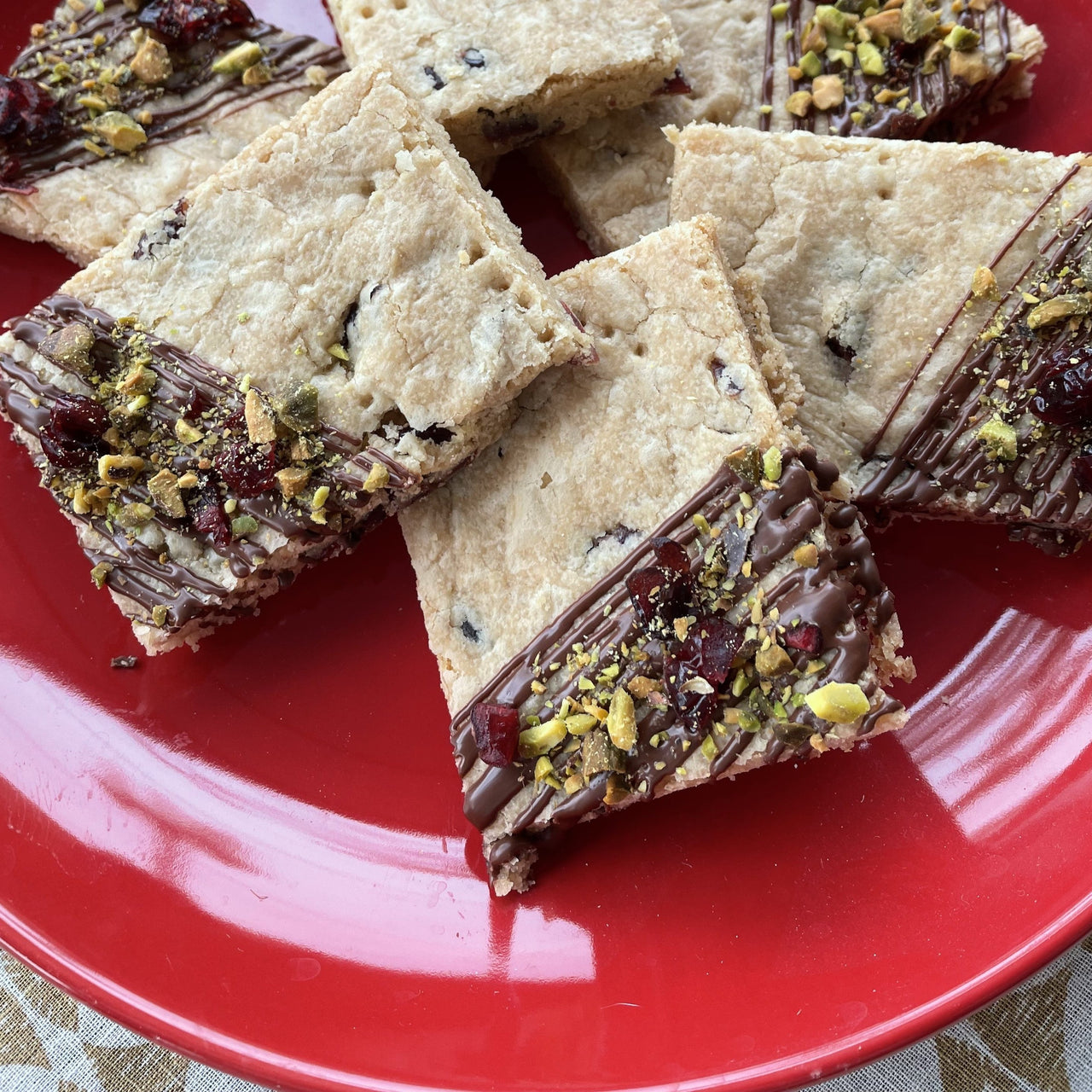 Pistachio Cranberry Shortbread Cookie